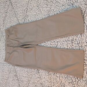 Black Tape| Stylish Tan Faux Leather Pants